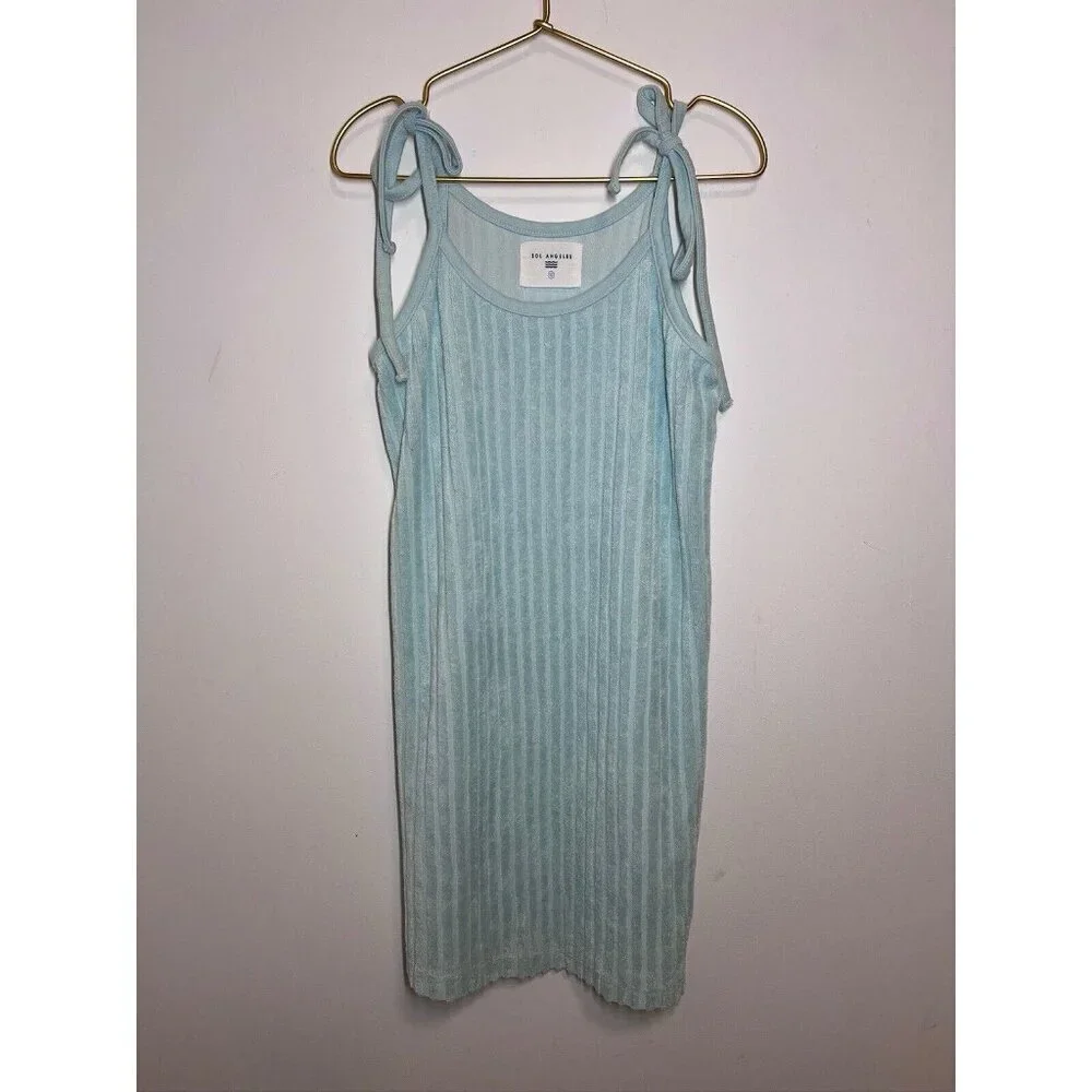 Sol Angeles Rivera Terry Dress Girls 10 Tie Sleeveless
